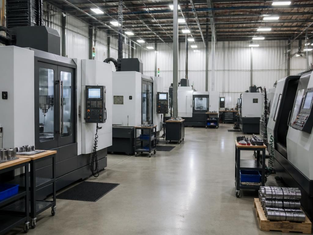 CNC machining center on the shop floor during a Premier ARG industrial equipment auction